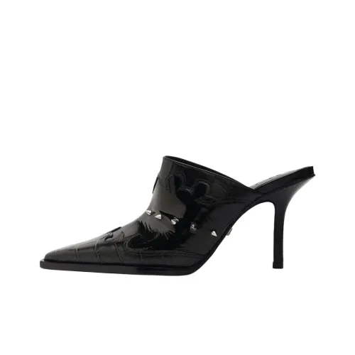 Schutz Closed Toe Slippers 9cn Women's Black