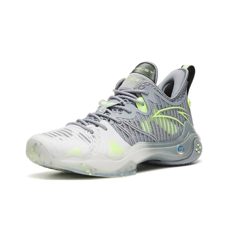 ANTA Frenzy 4 Pro Basketball Shoes Men Low Top Gray/White-1