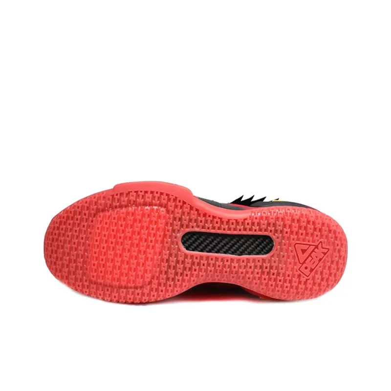 PEAK Flash 2 Generation Basketball Shoes Men Mid Top Red/Black-4