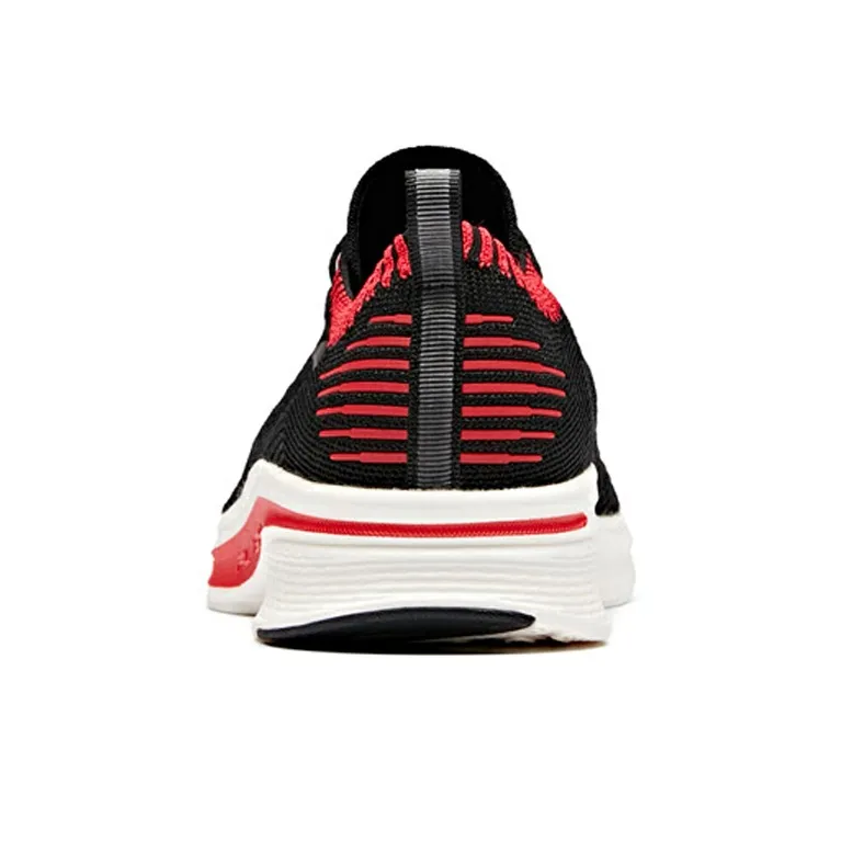 Anta Hydrogen Run I Cushioned Slip-Resistant Low-Top Running Shoes Men's Black Red-3