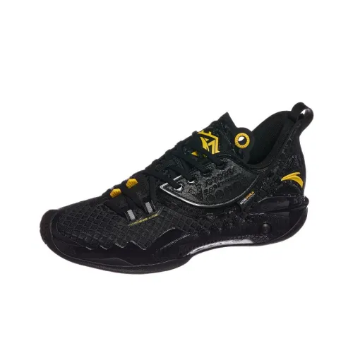 ANTA Shock Wave 5 Basketball Shoes Men Low-Top Black