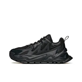 Anta Hot Cushioning Anti Slip Wear Resistant Breathability Low Top Chunky Sneakers Men's Black