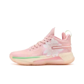 PEAK Flash 4 Taichi Anti Slip Wear Resistant Mid Top Performance Basketball Shoes Women's Cherry Blossom Pink