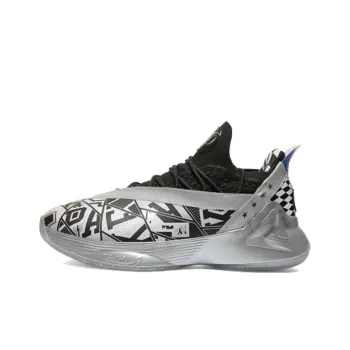 PEAK Parker Seven High Top Performance Basketball Shoes Men's Silver Retired Edition Lightning Gift Box Sets