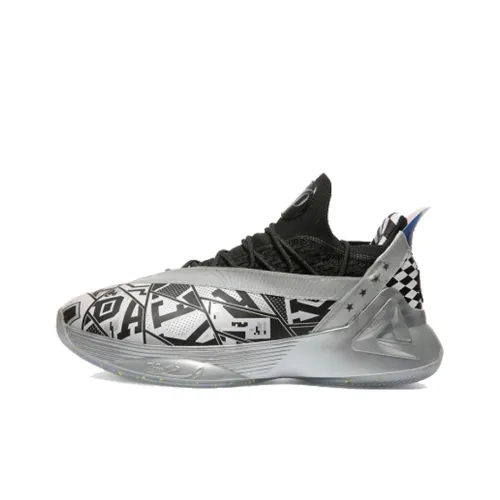 PEAK Parker Seven Basketball Shoes Men High-Top Black/Silver