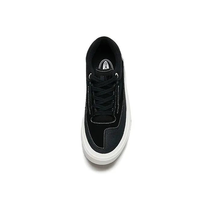Anta Ao Li Low Top Skateboard Shoes Women's Black Leather Suede-2