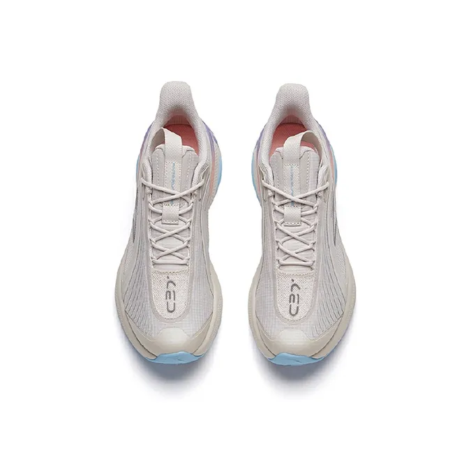 Anta C37 2.0 Slip-Resistant Low-Top Running Shoes Women's Gray Blue-2