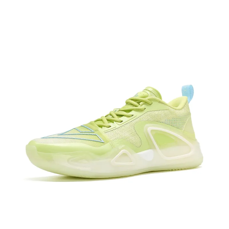 PEAK Surfing The Big Triangle 2.0 Anti Slip Wear Resistant Low Top Basketball Shoes Men's Fruit Green-2