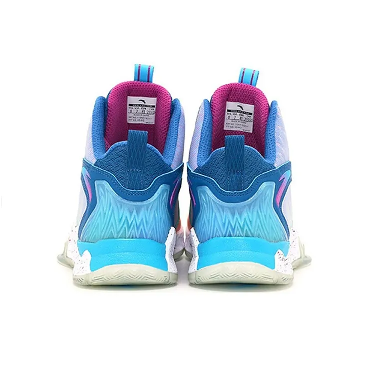 Anta KT2 Basketball Collection Cushioning Wear Resistant Low Top Basketball Shoes Men's Blue/Pink-3