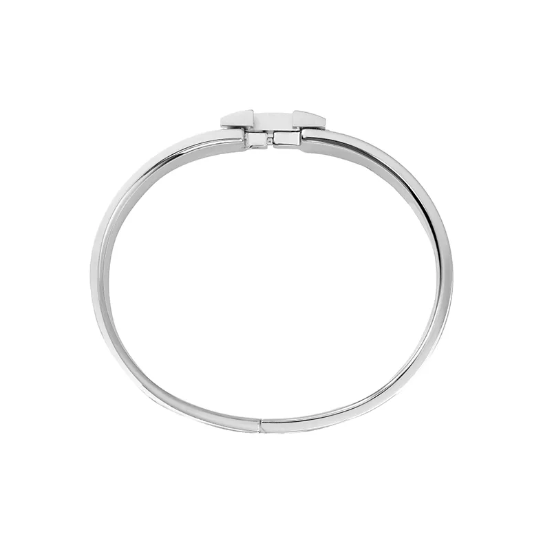 HERMES Silver Plated Bangles Women's-2
