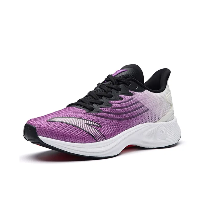 ANTA MACH 2.0 Running Shoes Women's Low Top Fire Dragon Purple/Ivory White/Black-2