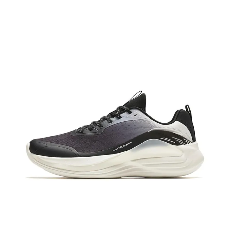 Anta Lingyun 4 Lightweight Breathable And Wear Resistant Low Top Running Shoes Men's Black Gray-0