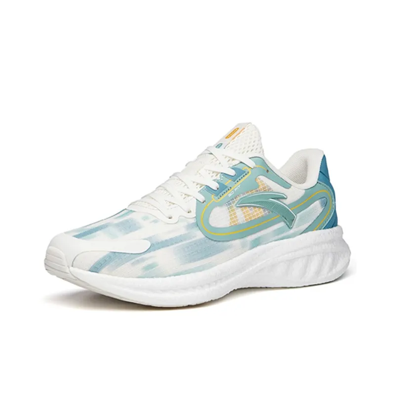 Anta Martian Foam Running Collection Cushioning Anti-Slip And Wear-Resistant Low-Top Running Shoes White Green Yellow-2