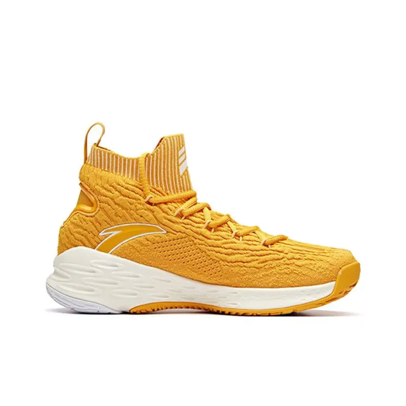 ANTA KT4 Basketball Shoes Men High Top Ginger Yellow/White-1