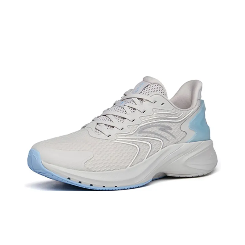 Anta Gazelle 1.0 Cushioning Anti-Slip Wear-Resistant Breathability Low-Top Running Shoes Men's Gray Blue-1