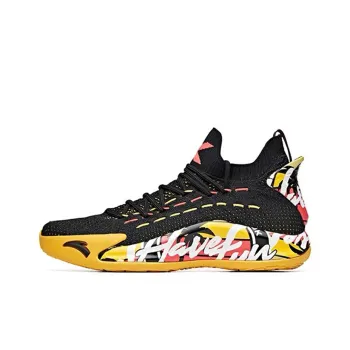Anta KT5 Thompson Cushioning Anti Slip And Wear Resistant Low Top Performance Basketball Shoes Black Yellow