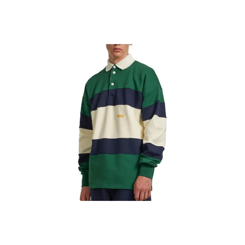 AUTRY Striped Jersey Polo Shirt-2