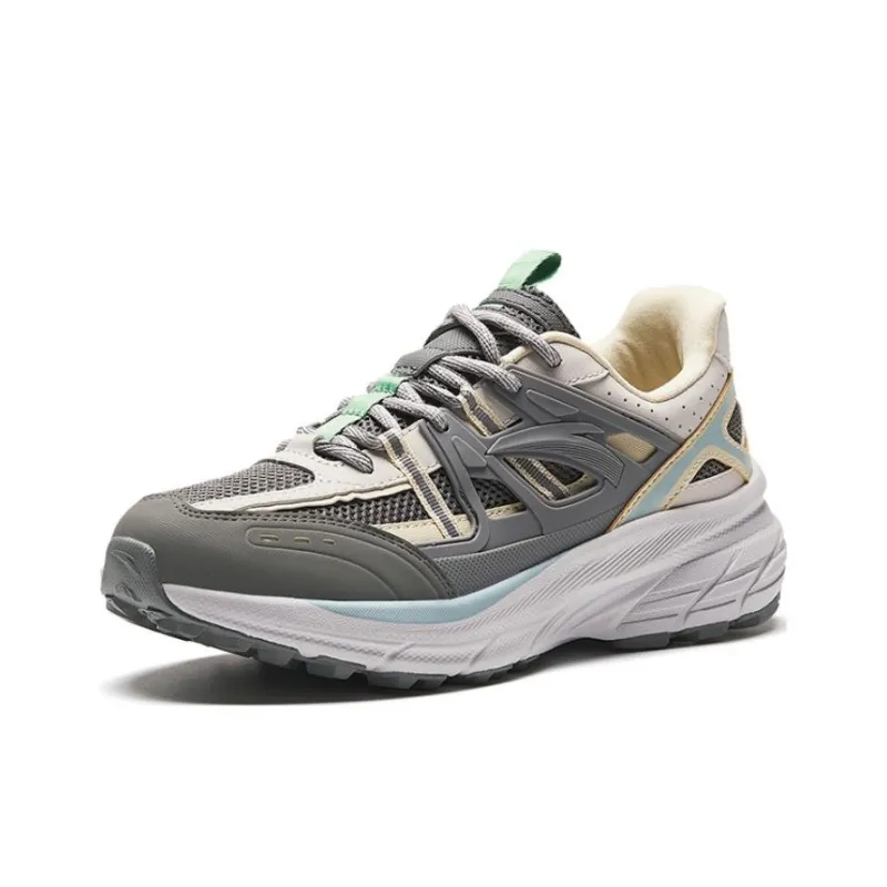 Anta AT955 Wear Resistant Low Top Running Shoes Women's Black White Gray-1