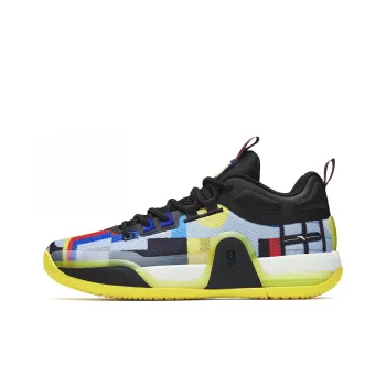 Anta Bastard Cushioning Anti Slip And Wear Resistant Low Top Basketball Shoes Men's Black Yellow