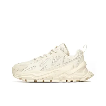 Anta Hot Cushioning Slip Resistant Low Top Chunky Sneakers Women's Light Beige White