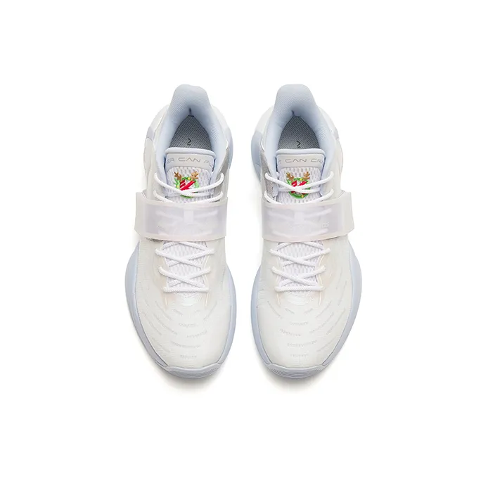 Anta Water Flower 4 Cushioning Anti-Slip And Wear-Resistant Low-Top Basketball Shoes White-2