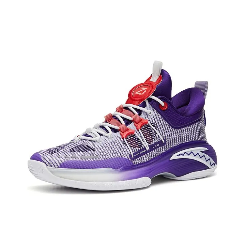 ANTA ZUP Series Basketball Shoes Men Low Top Purple/White-1