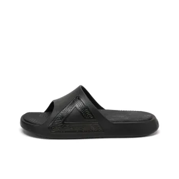 PEAK Rubber Sole Slip Resistant Abrasion Resistant Slide Slippers Unisex Black