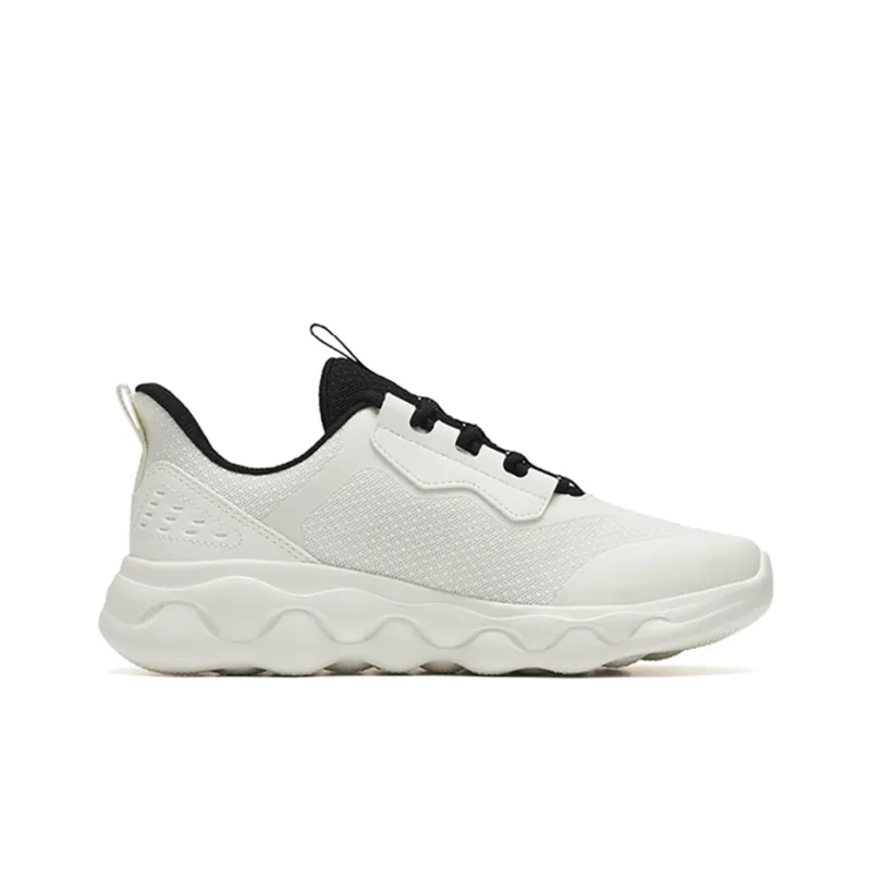 ANTA Sheepskin Running Shoes Women's Low Top Ivory White/Black-1