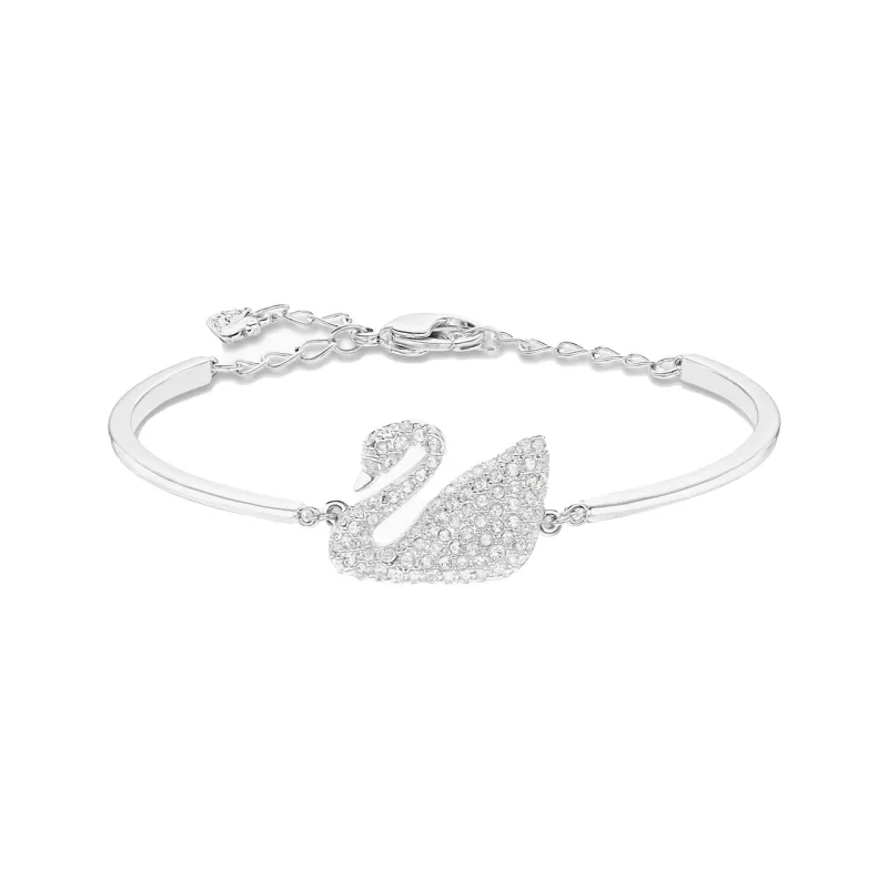 Swarovski Rhodium Plated Bangles Women's White-0