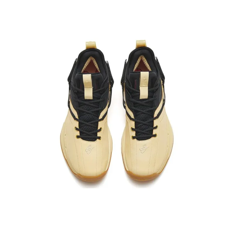 Anta GH3 German Shepherd Anti Slip Wear Resistant Low Top Basketball Shoes Men's Yellow Black-3