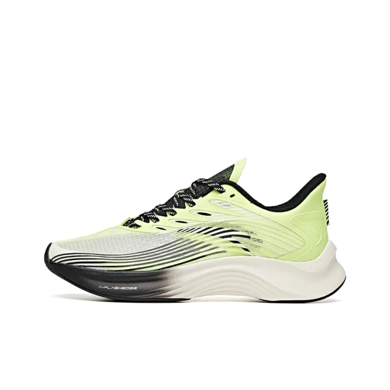 Anta Edge Cushioned Slip-Resistant Abrasion-Resistant Breathable Low-Top Running Shoes Men's Yellow Black-0