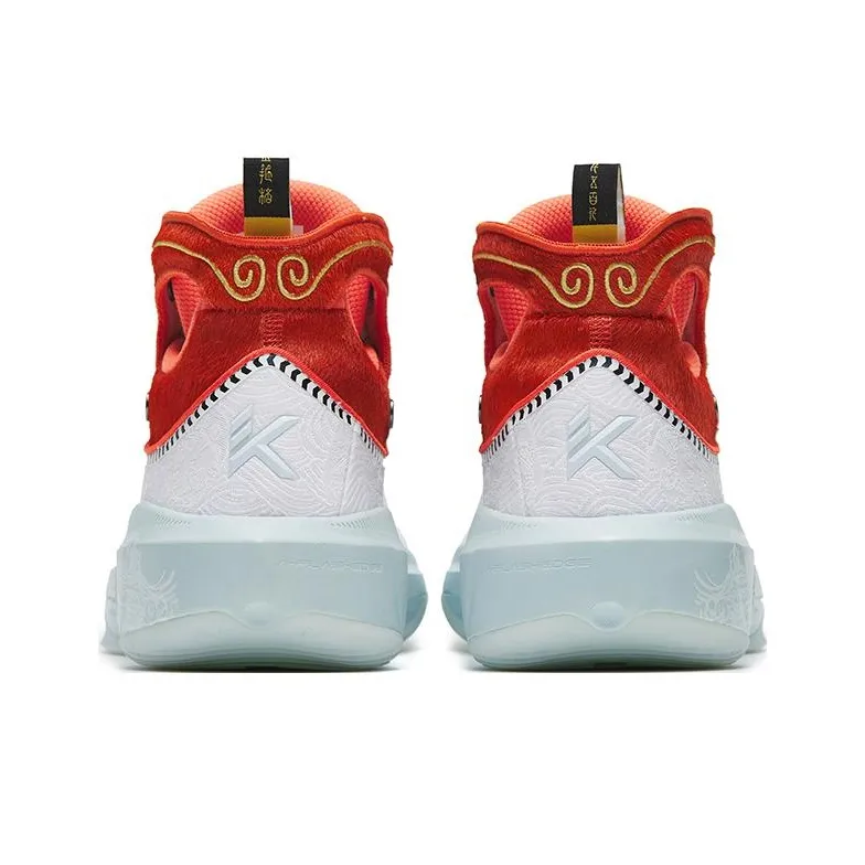 Anta KT8 KT 8 'Sun Wukong' Cushioning Anti-Slip And Wear-Resistant High-Top Basketball Shoes White Red-3