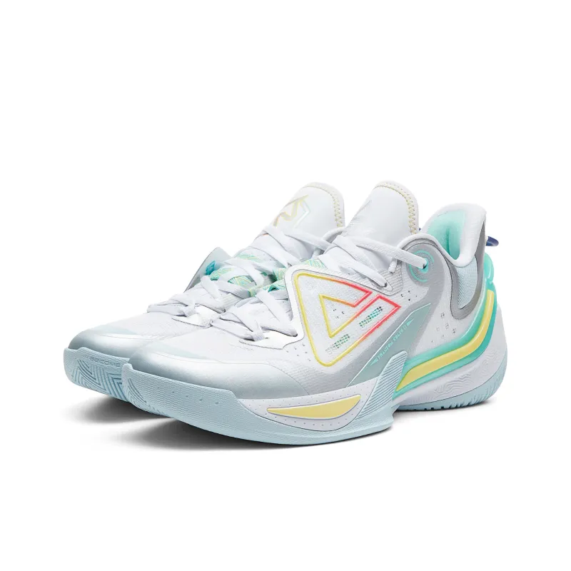 PEAK Phantom Foal 2.0 Taichi Low Top Fendu Performance Basketball Shoes Men's Energy Color Scheme Baymax Ice Blue-2
