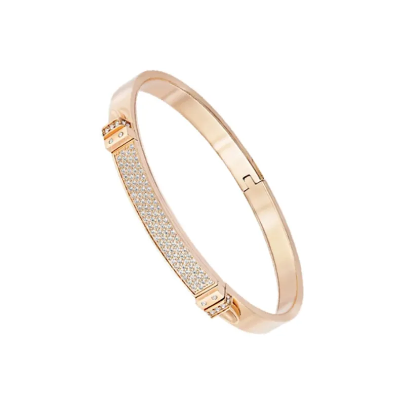 Swarovski Silver-Plated Bangles Women's Rose Gold-2