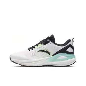 Anta C100 Wear Resistant Low Top Running Shoes Men's Black White Cyan