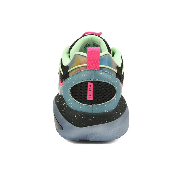 PEAK State Pole 6371 Sound Wave Anti Slip Wear Resistant Low Top Chunky Sneakers Men Black Green-4