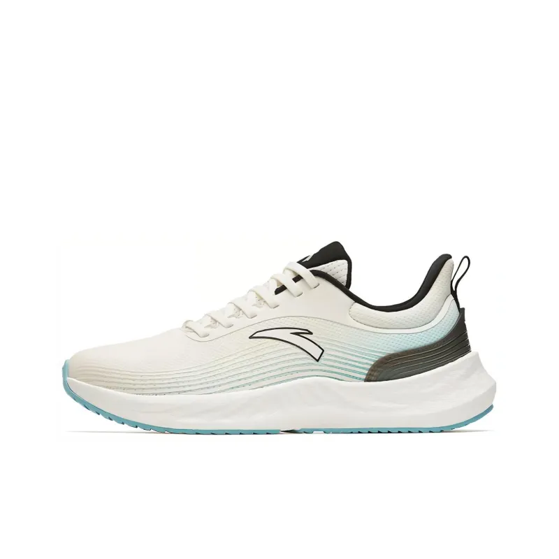 Anta Martian Foam Cushioned Slip-Resistant Abrasion-Resistant Low-Top Running Shoes Men's White Horse Blue-0