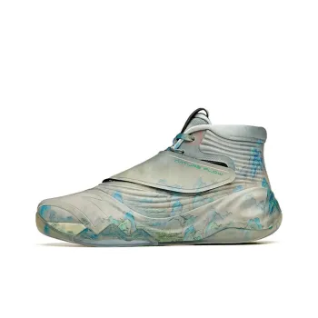 Anta KT6 Norman Jiangshan Cushioning Anti Slip And Wear Resistant High Top Basketball Shoes Gray Blue