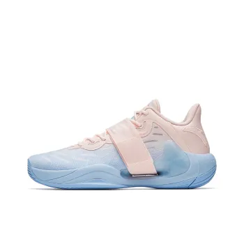 Anta Water Flower 4 LA Nitrogen Technology Durable Breathable Low Top Basketball Shoes Men's Pink Blue