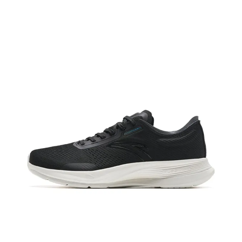 Anta Hydrogen Run V Anti Slip Wear Resistant Low Top Running Shoes Men's Black White-0
