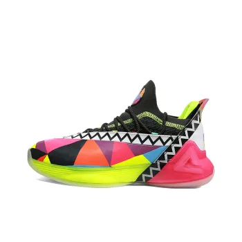 PEAK Parker Seven Taichi Cushioning Anti Slip And Wear Resistant Mid Top Basketball Shoes Rainbow