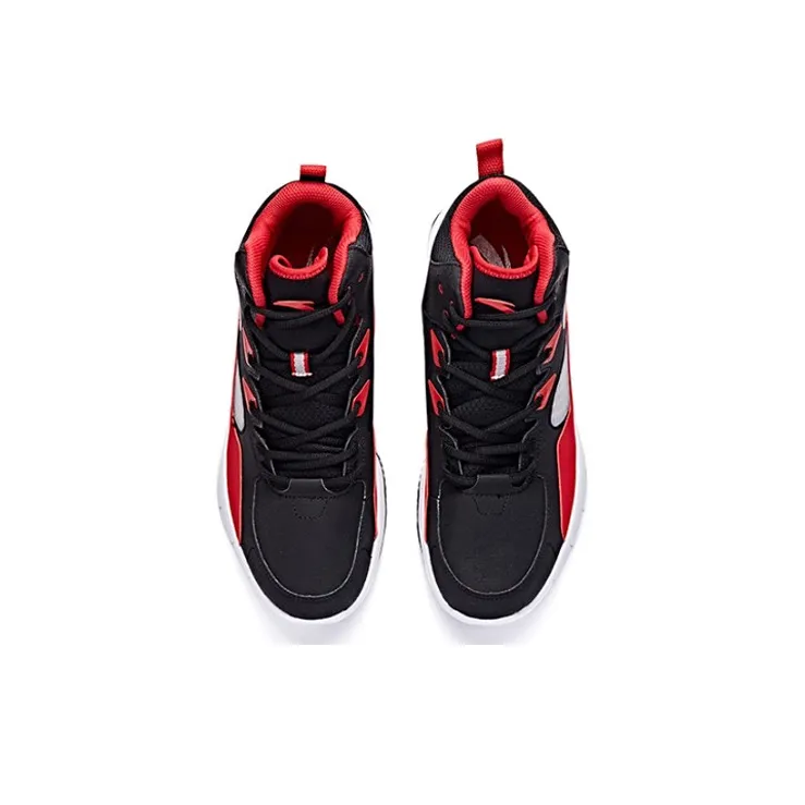ANTA Star Trail 4 Basketball Shoes Men Mid Top Black Red-2