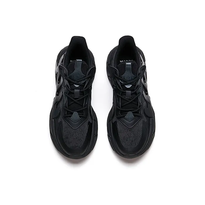 Anta Chao Worship 2.0 Cushioned Wear Resistant Slip Resistant Low Top Chunky Sneakers Women's Black-2
