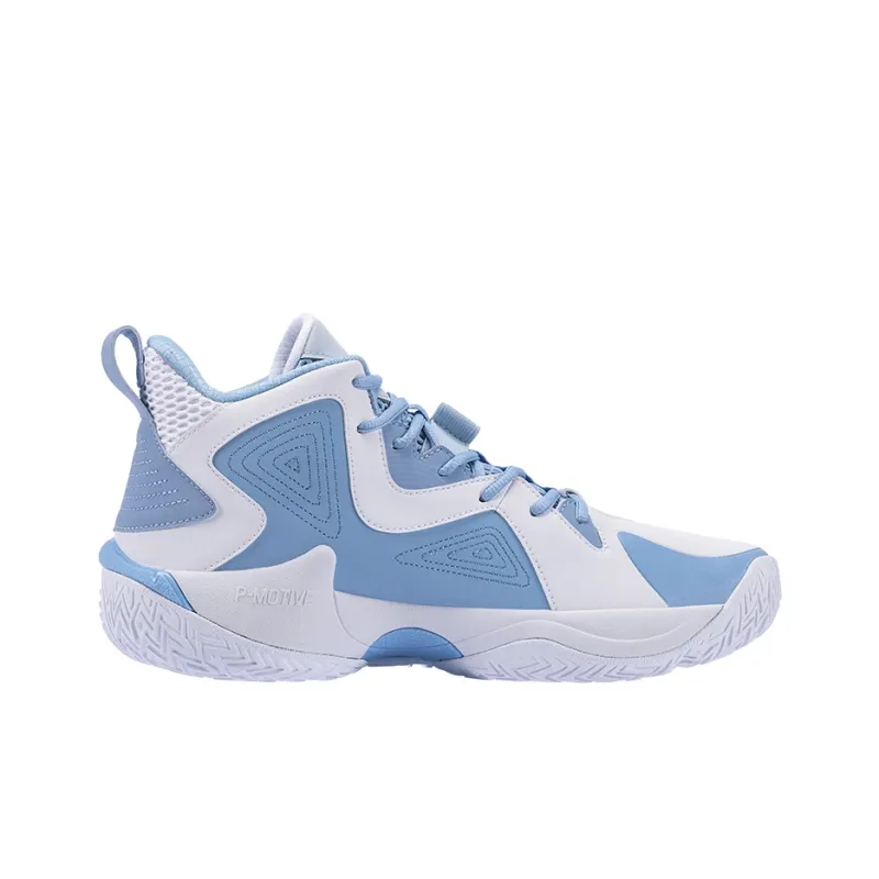 PEAK Beast Plus Cushioning Anti Slip And Wear Resistant Coverage Mid Top Performance Basketball Shoes Men's Sky Blue-1