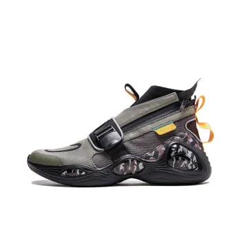 Anta Lunar Eclipse Anti Slip Wear Resistant High Top Performance Basketball Shoes Men's Camouflage Black
