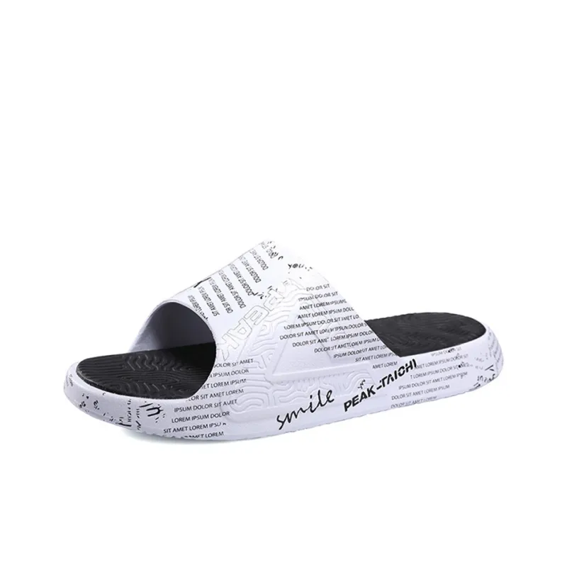 PEAK Statistic Sandals Slide Slippers Men White/Black-2