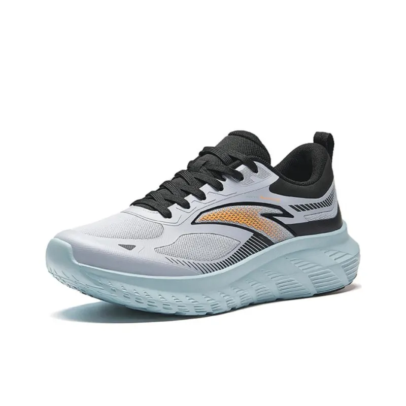 Anta Cloud Journey Cushioned Slip Resistant Low Top Casual Running Shoes Men's Gray Black-1