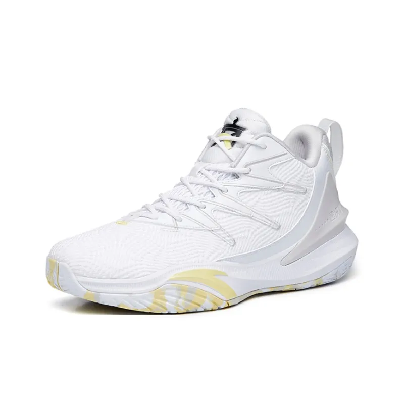 ANTA The Dagger 5 Basketball Shoes Men Low Top ANTA White/Light Silver Gray/Cornsilk-1