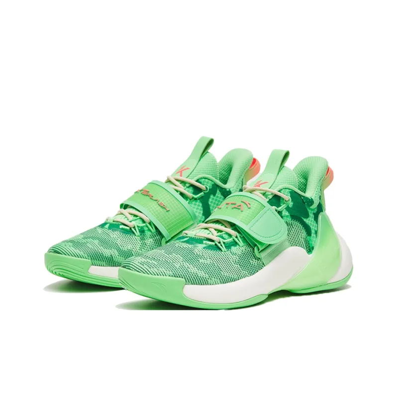 Anta Water Flower 3 Low Top Performance Basketball Shoes Men's Green-2