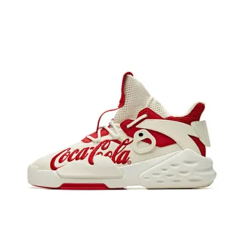 Coca Cola Anta Bastard Anti Slip Wear Resistant Low Top Skateboard Shoes Women's White Red
